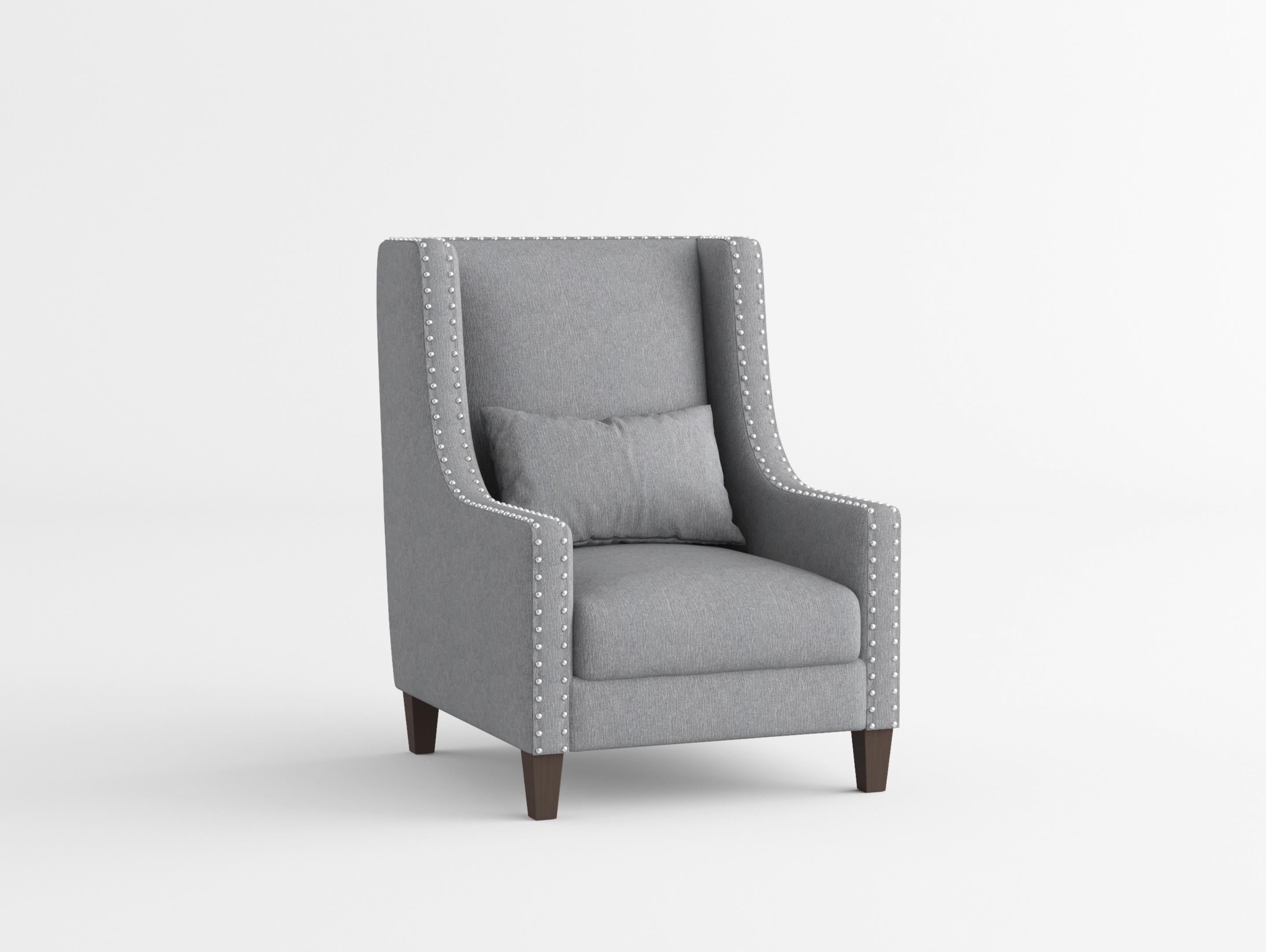 Keller Dark Gray Accent Chair - 1114DG-1 - Bien Home Furniture &amp; Electronics