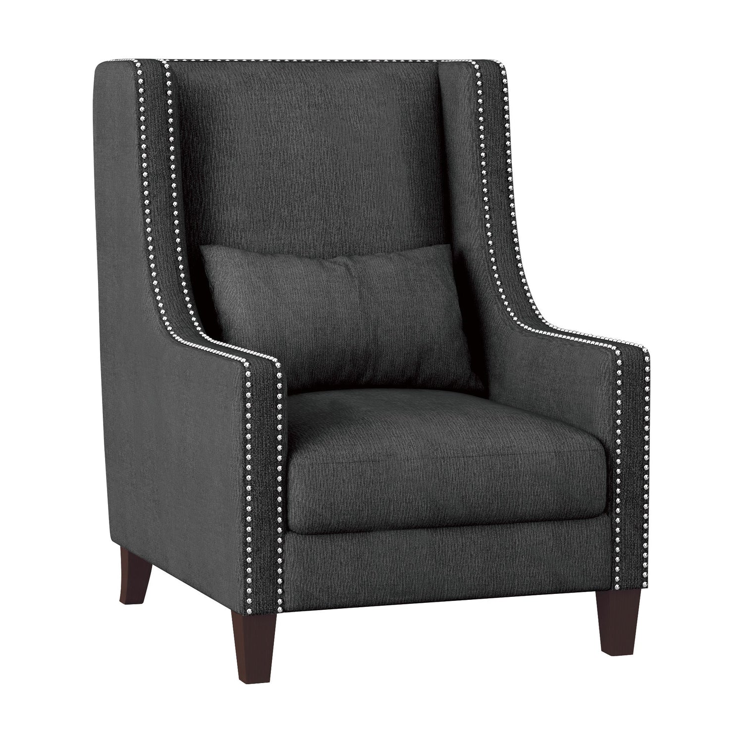 Keller Dark Gray Accent Chair - 1114DG-1 - Bien Home Furniture & Electronics