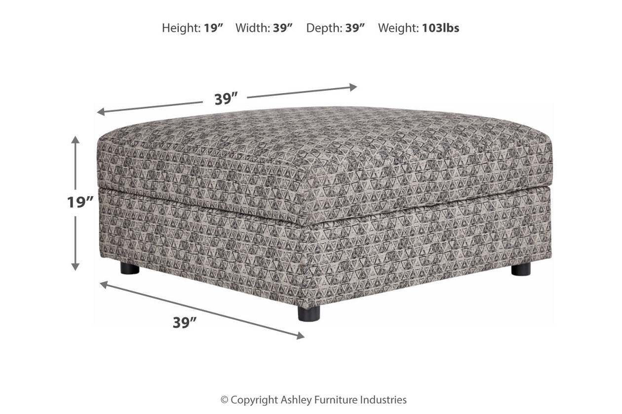 Kellway Bisque Ottoman With Storage - 9870711 - Bien Home Furniture & Electronics