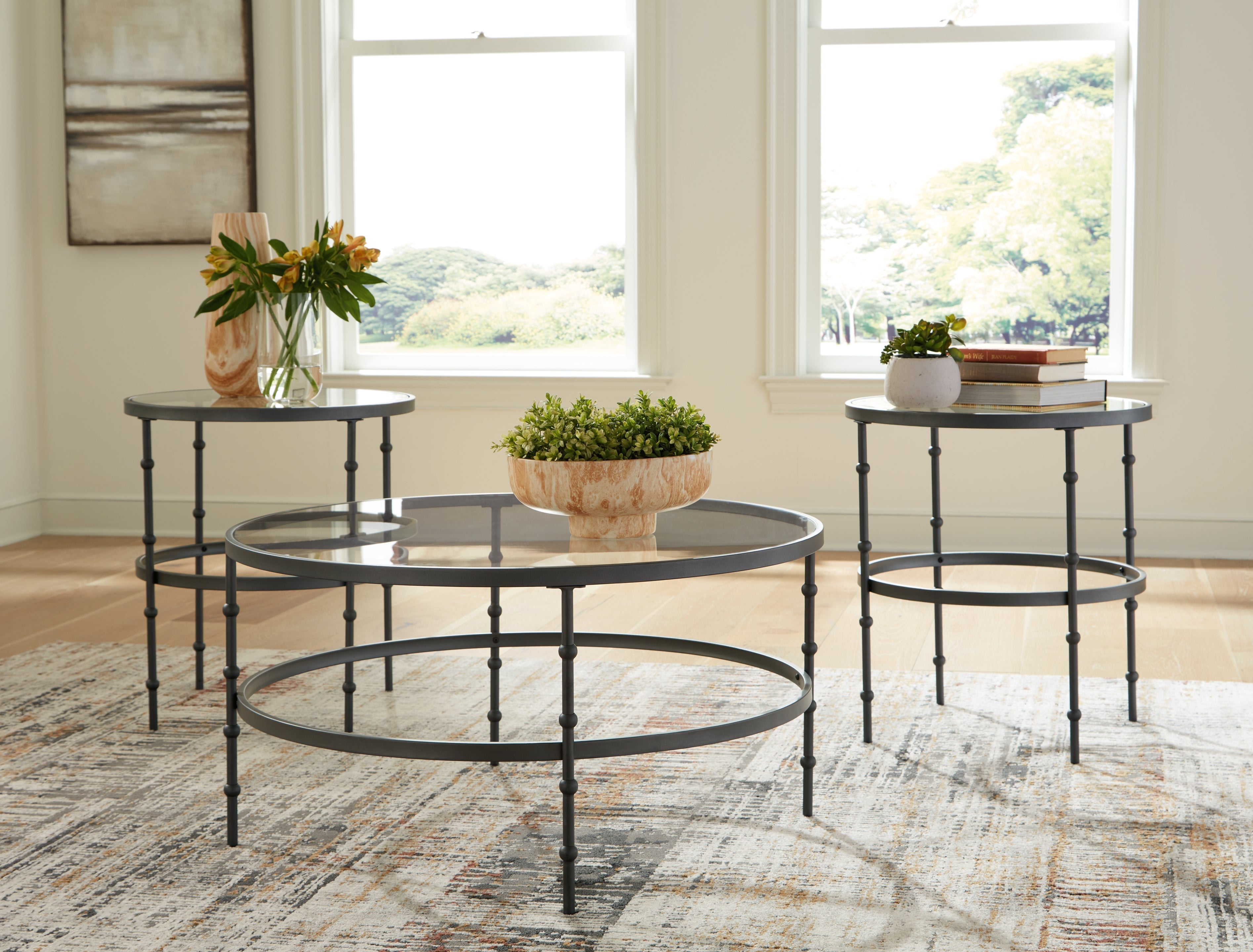 Kellyco Gunmetal Table (Set of 3) - T246-13 - Bien Home Furniture &amp; Electronics