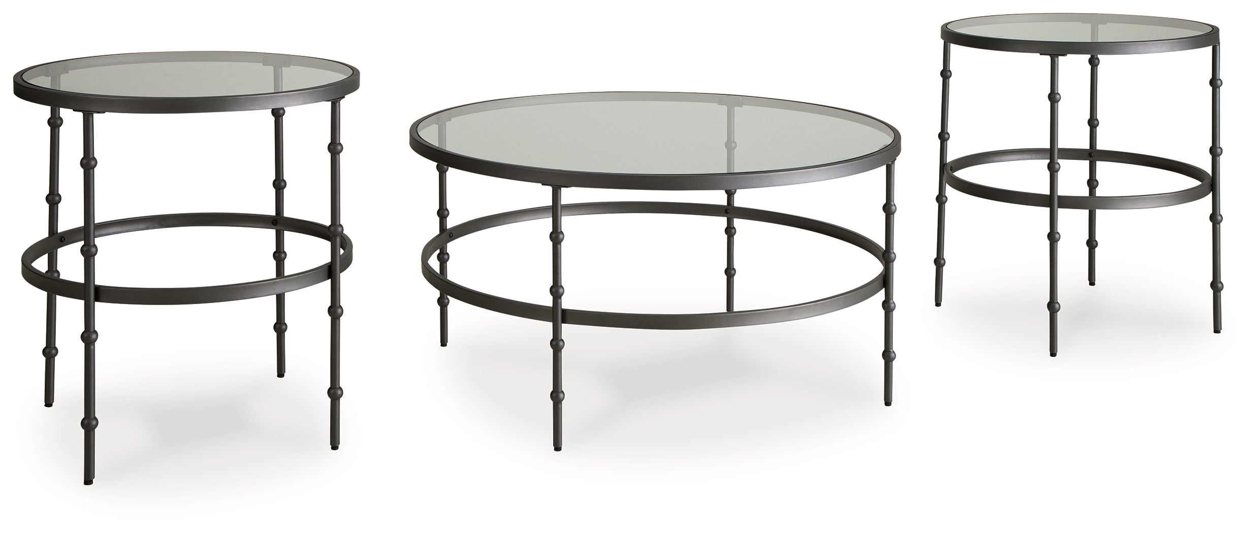 Kellyco Gunmetal Table (Set of 3) - T246-13 - Bien Home Furniture &amp; Electronics