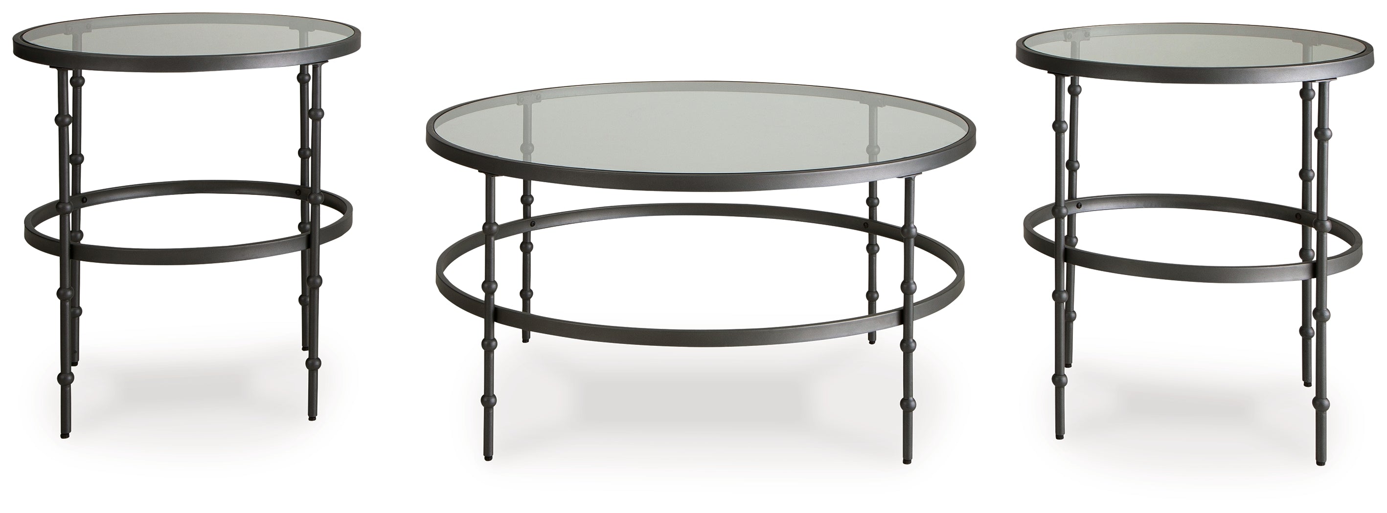Kellyco Gunmetal Table (Set of 3) - T246-13 - Bien Home Furniture &amp; Electronics