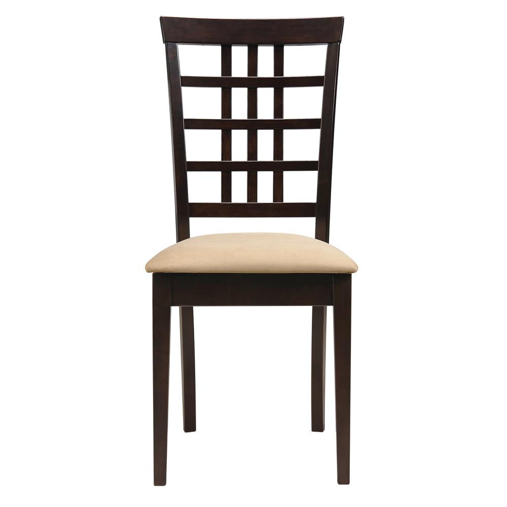 Kelso Cappuccino Lattice Back Dining Chairs, Set of 2 - 190822 - Bien Home Furniture & Electronics