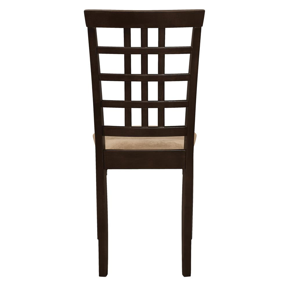 Kelso Cappuccino Lattice Back Dining Chairs, Set of 2 - 190822 - Bien Home Furniture & Electronics