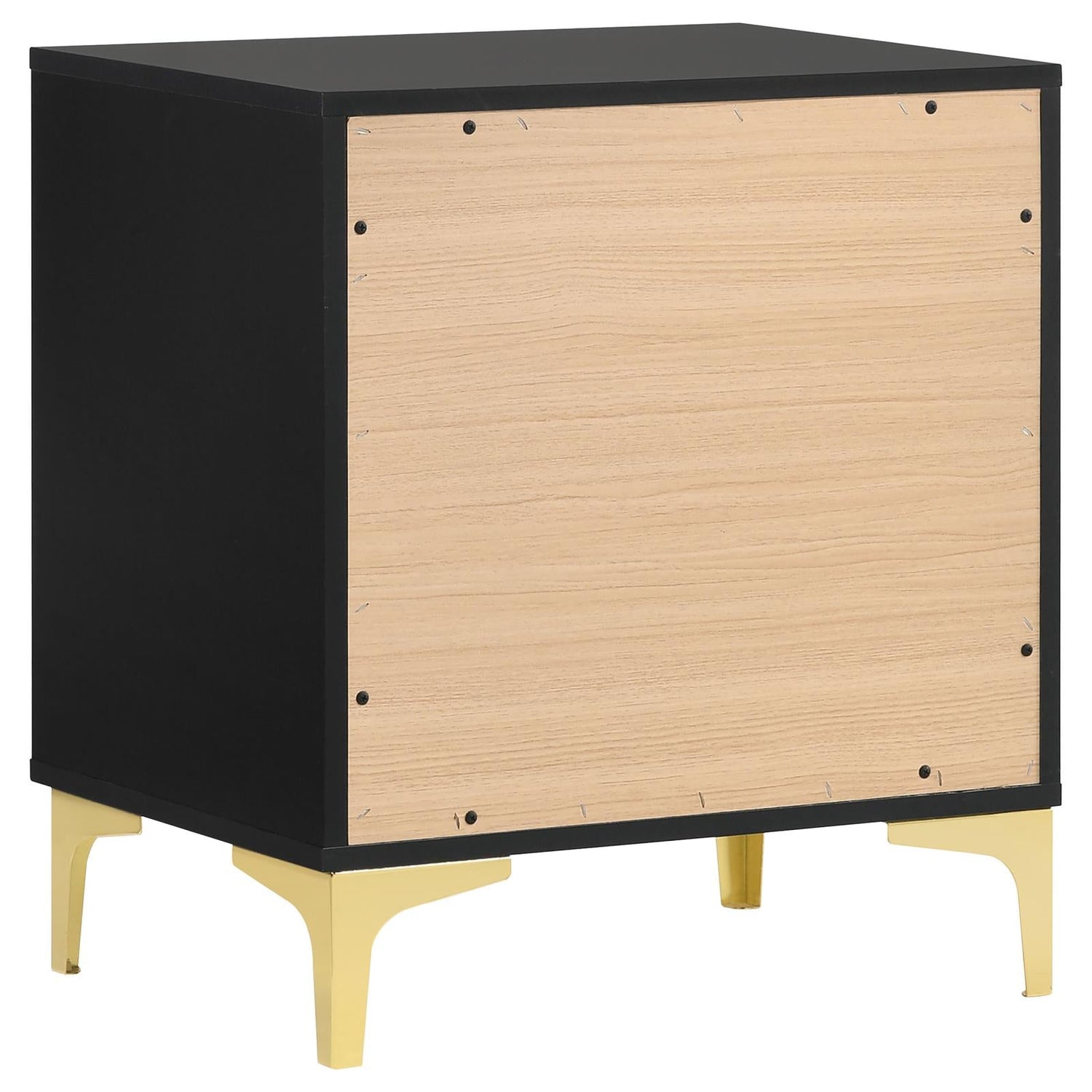 Kendall 2-Drawer Nightstand Black/Gold - 224452 - Bien Home Furniture & Electronics