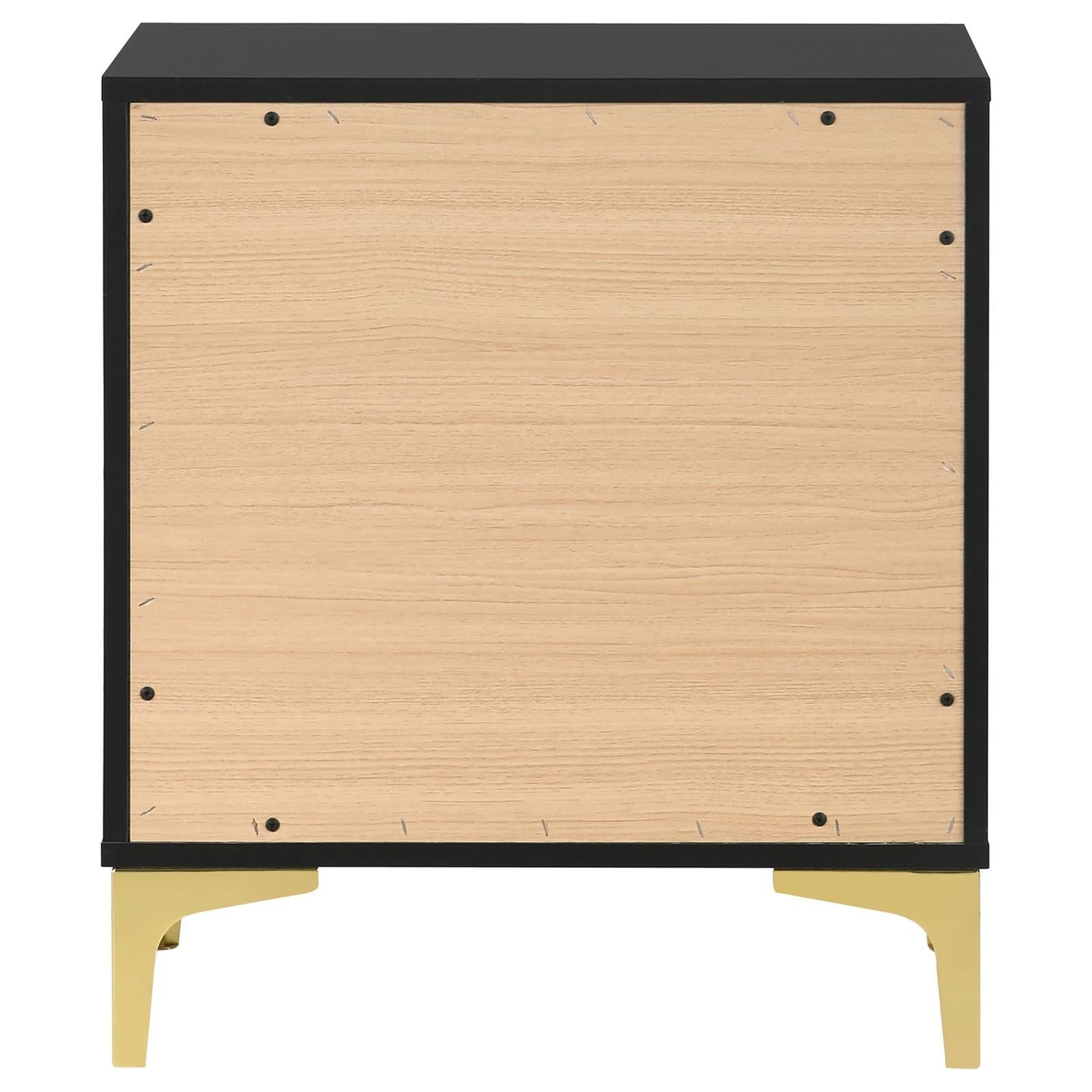Kendall 2-Drawer Nightstand Black/Gold - 224452 - Bien Home Furniture & Electronics