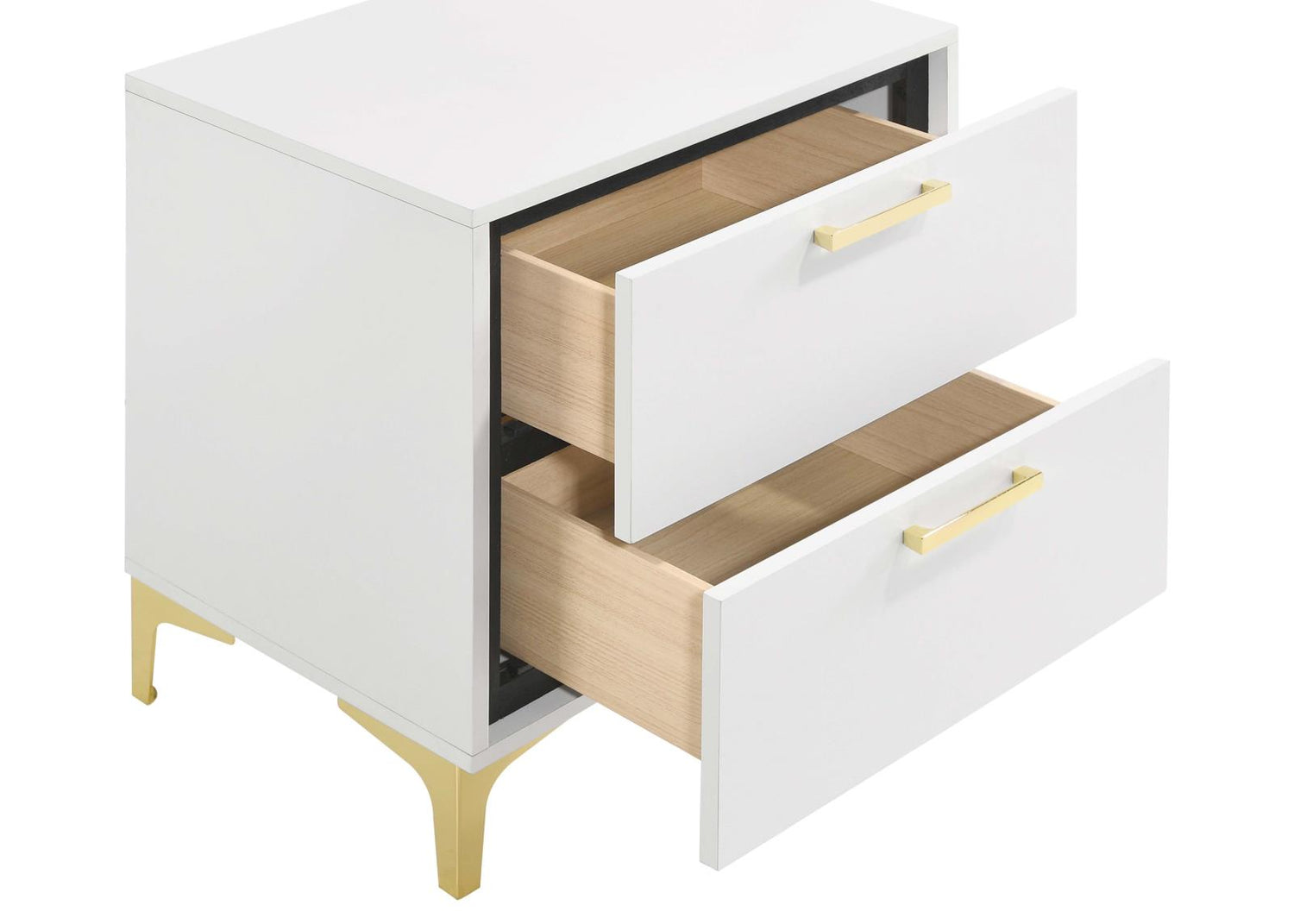 Kendall 2-Drawer Nightstand White - 224402 - Bien Home Furniture & Electronics