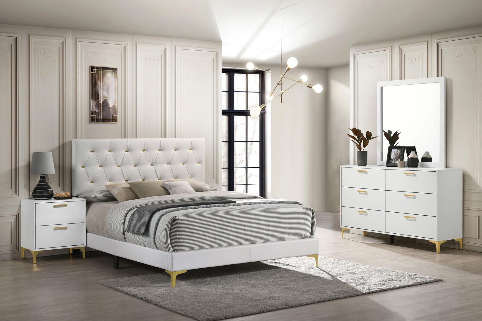 Kendall 4-Piece California King Bedroom Set White - 224401KW-S4 - Bien Home Furniture & Electronics