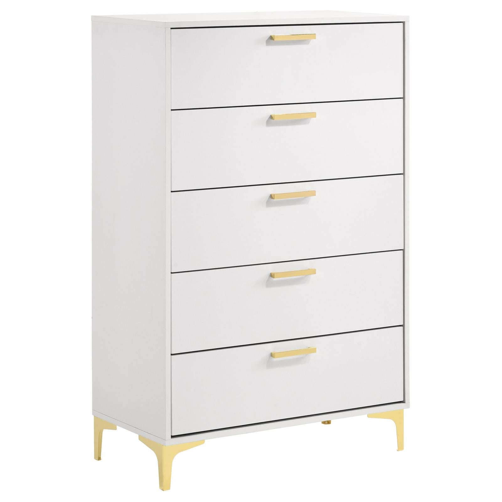 Kendall 5-Piece Eastern King Bedroom Set White - 224401KE-S5 - Bien Home Furniture & Electronics