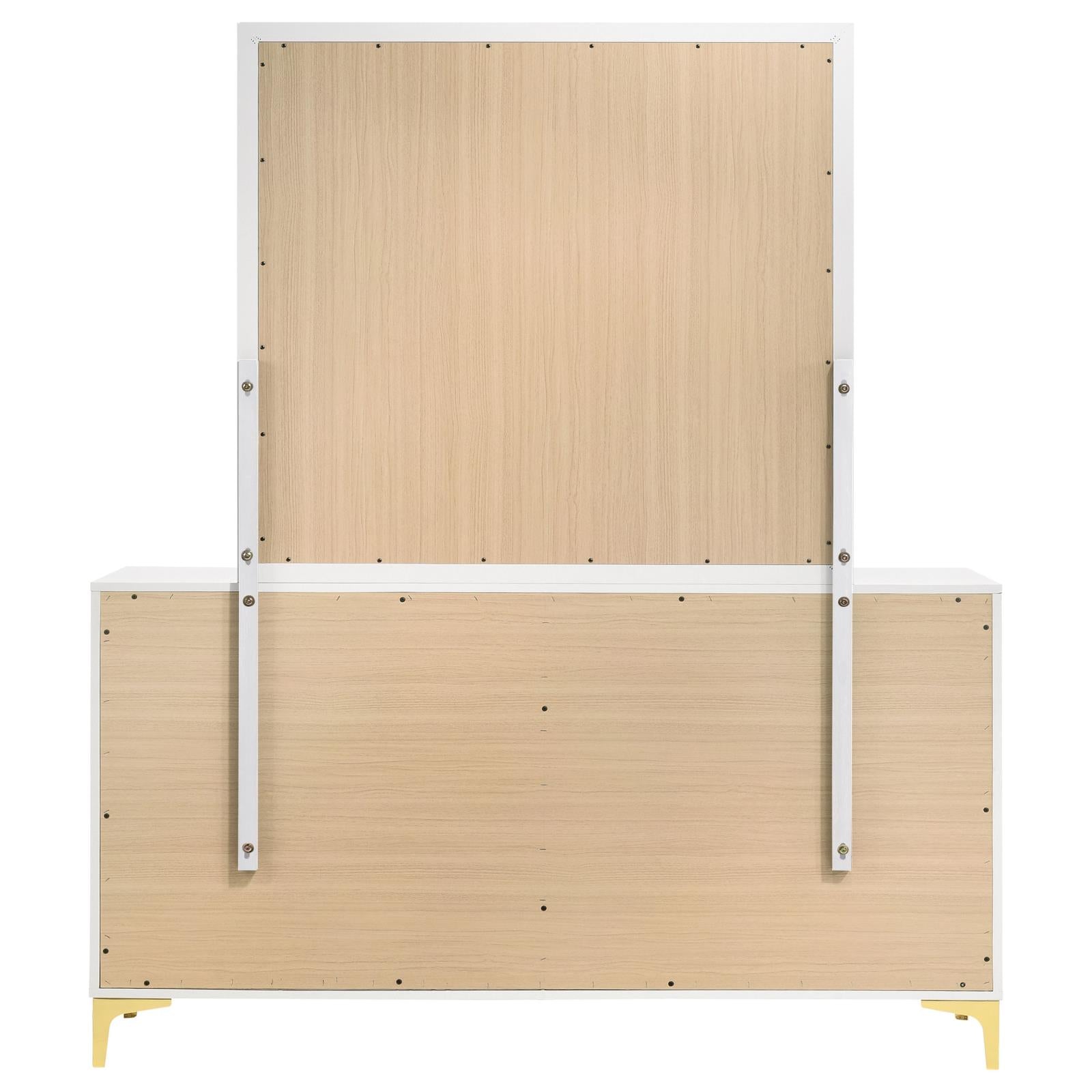 Kendall 6-drawer Dresser with Mirror White - 224403M - Bien Home Furniture & Electronics