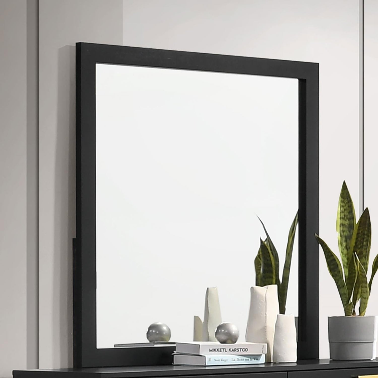 Kendall Black Square Dresser Mirror - 224454 - Bien Home Furniture & Electronics
