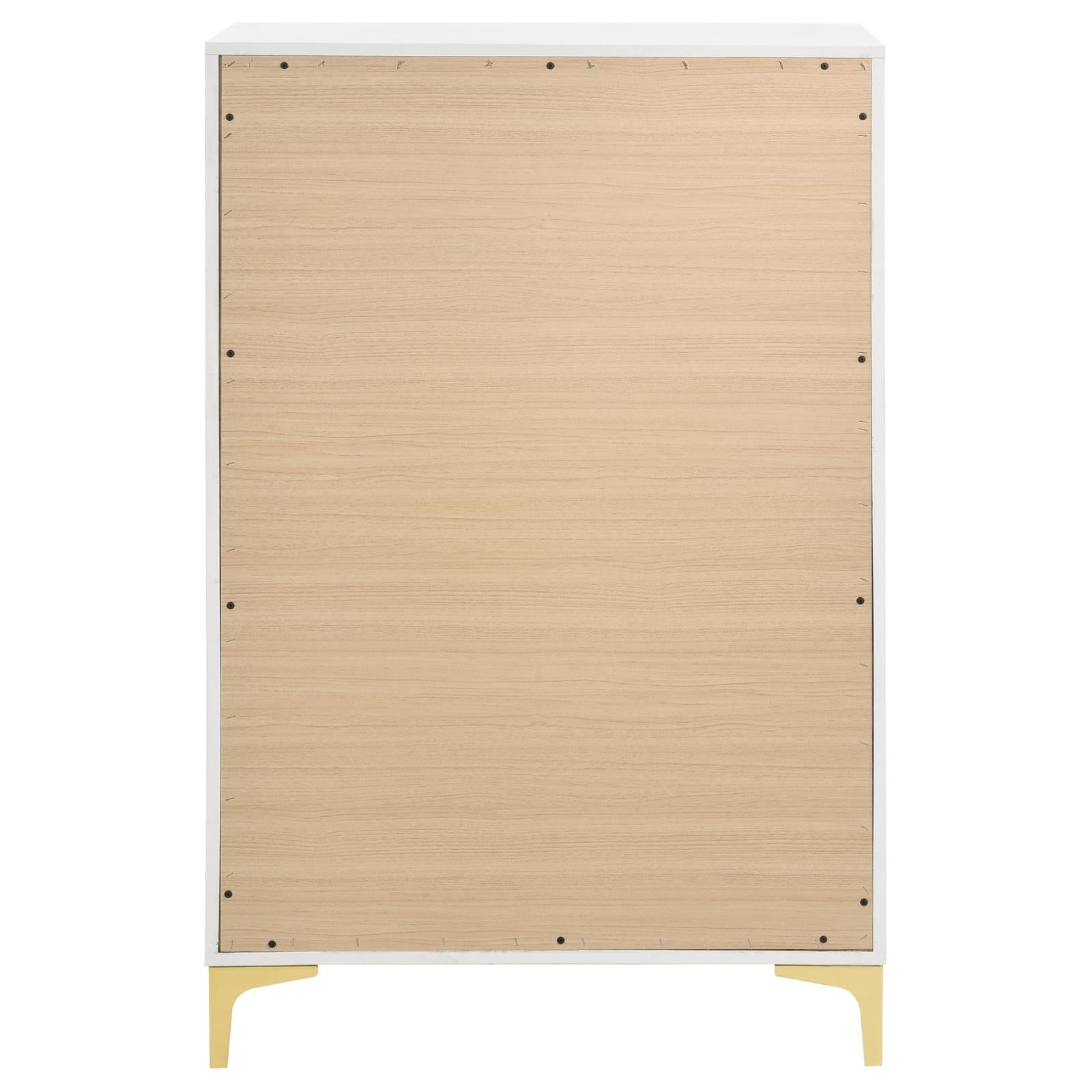 Kendall White 5-Drawer Chest - 224405 - Bien Home Furniture & Electronics