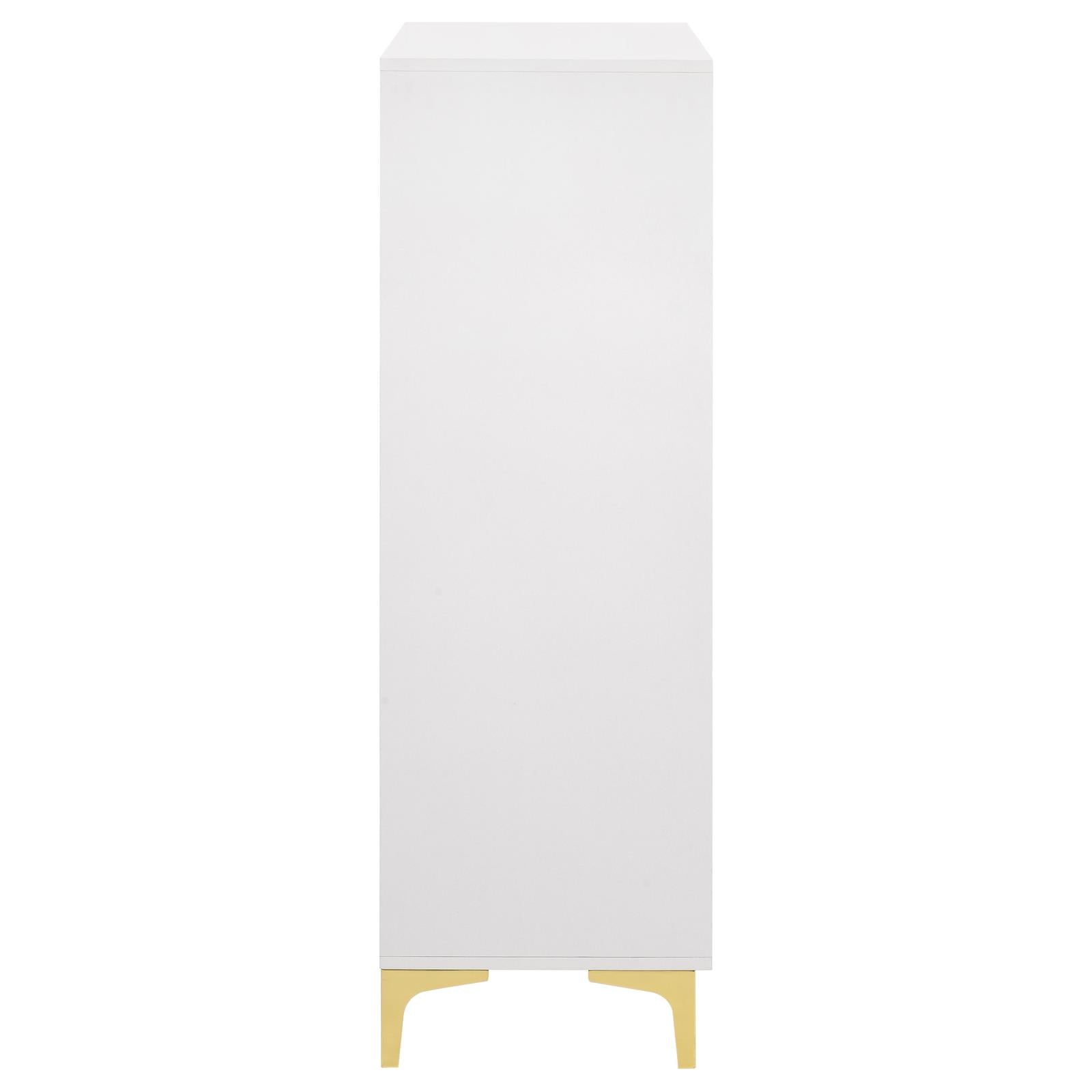 Kendall White 5-Drawer Chest - 224405 - Bien Home Furniture & Electronics