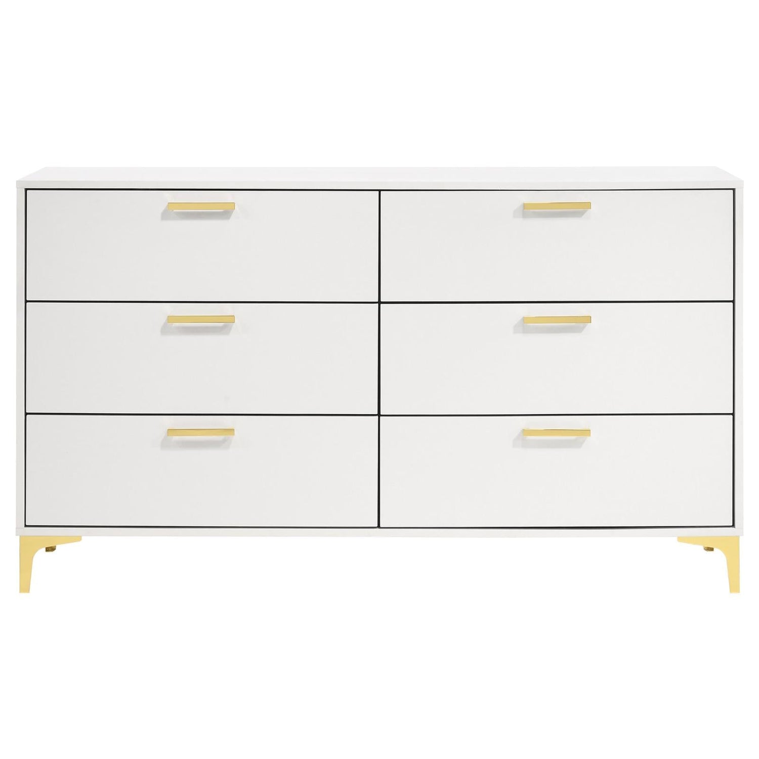 Kendall White 6-Drawer Dresser - 224403 - Bien Home Furniture & Electronics