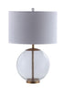 Kenny Drum Shade Table Lamp with Glass Base White - 961227 - Bien Home Furniture & Electronics
