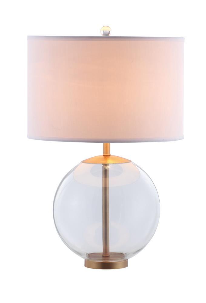 Kenny Drum Shade Table Lamp with Glass Base White - 961227 - Bien Home Furniture &amp; Electronics