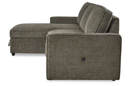 Kerle Charcoal LAF Sleeper Sofa Chaise - SET | 2650516 | 2650545 - Bien Home Furniture &amp; Electronics