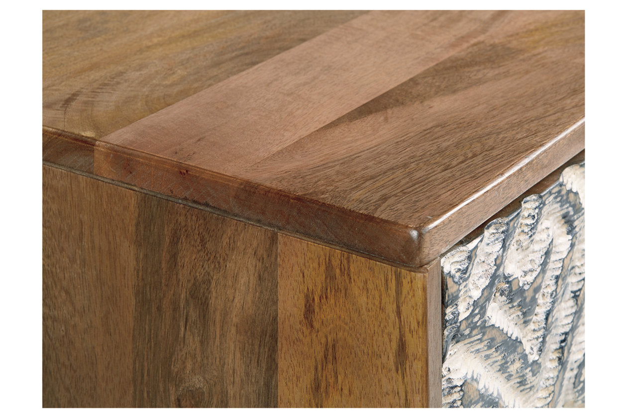 Kerrings Brown/Black/White Accent Cabinet - A4000258 - Bien Home Furniture & Electronics