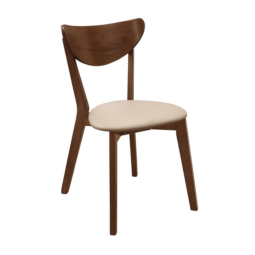 Kersey Beige/Chestnut Dining Side Chairs with Curved Backs, Set of 2 - 103062 - Bien Home Furniture & Electronics