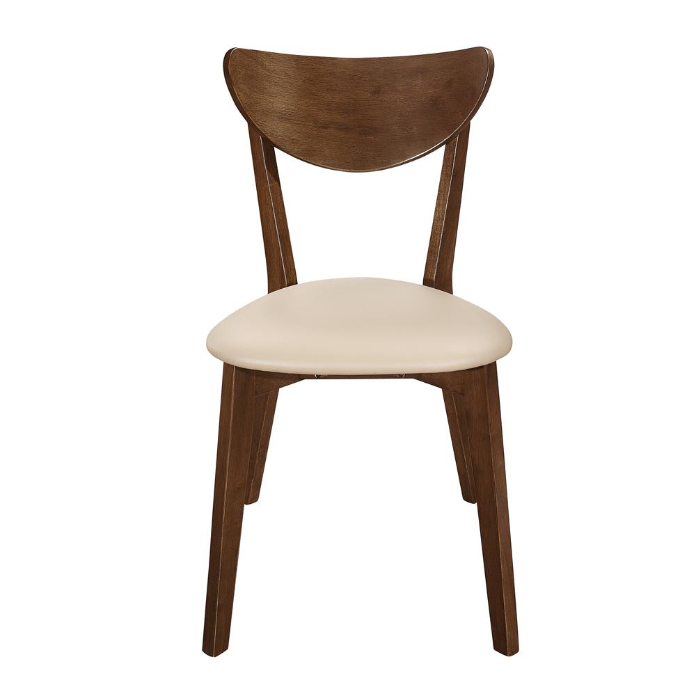 Kersey Beige/Chestnut Dining Side Chairs with Curved Backs, Set of 2 - 103062 - Bien Home Furniture & Electronics