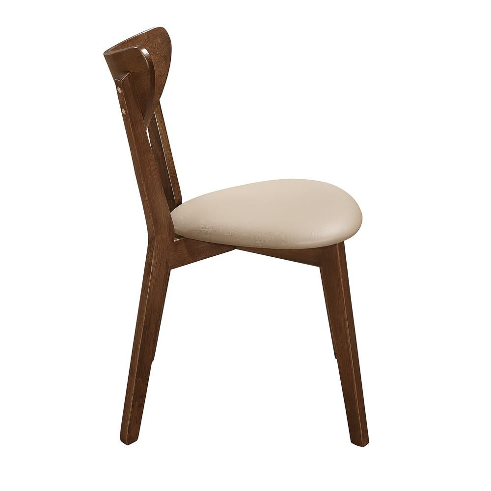 Kersey Beige/Chestnut Dining Side Chairs with Curved Backs, Set of 2 - 103062 - Bien Home Furniture & Electronics