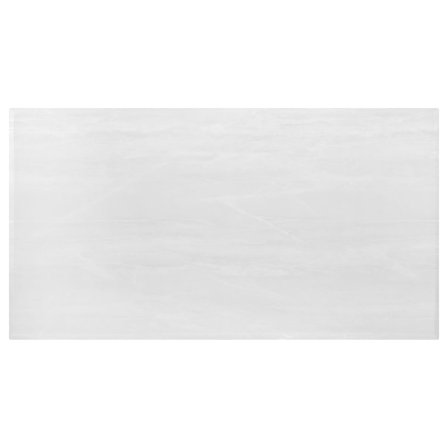 Kerwin White/Chrome Rectangle Faux Marble Top Dining Table - 111101 - Bien Home Furniture & Electronics