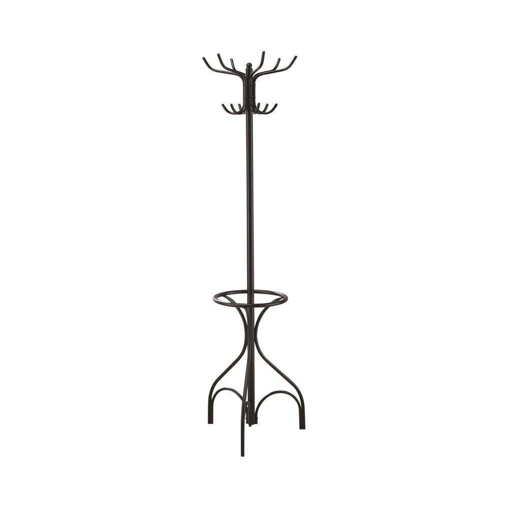 Kiefer Black Coat Rack with 12 Hooks - 900821 - Bien Home Furniture & Electronics