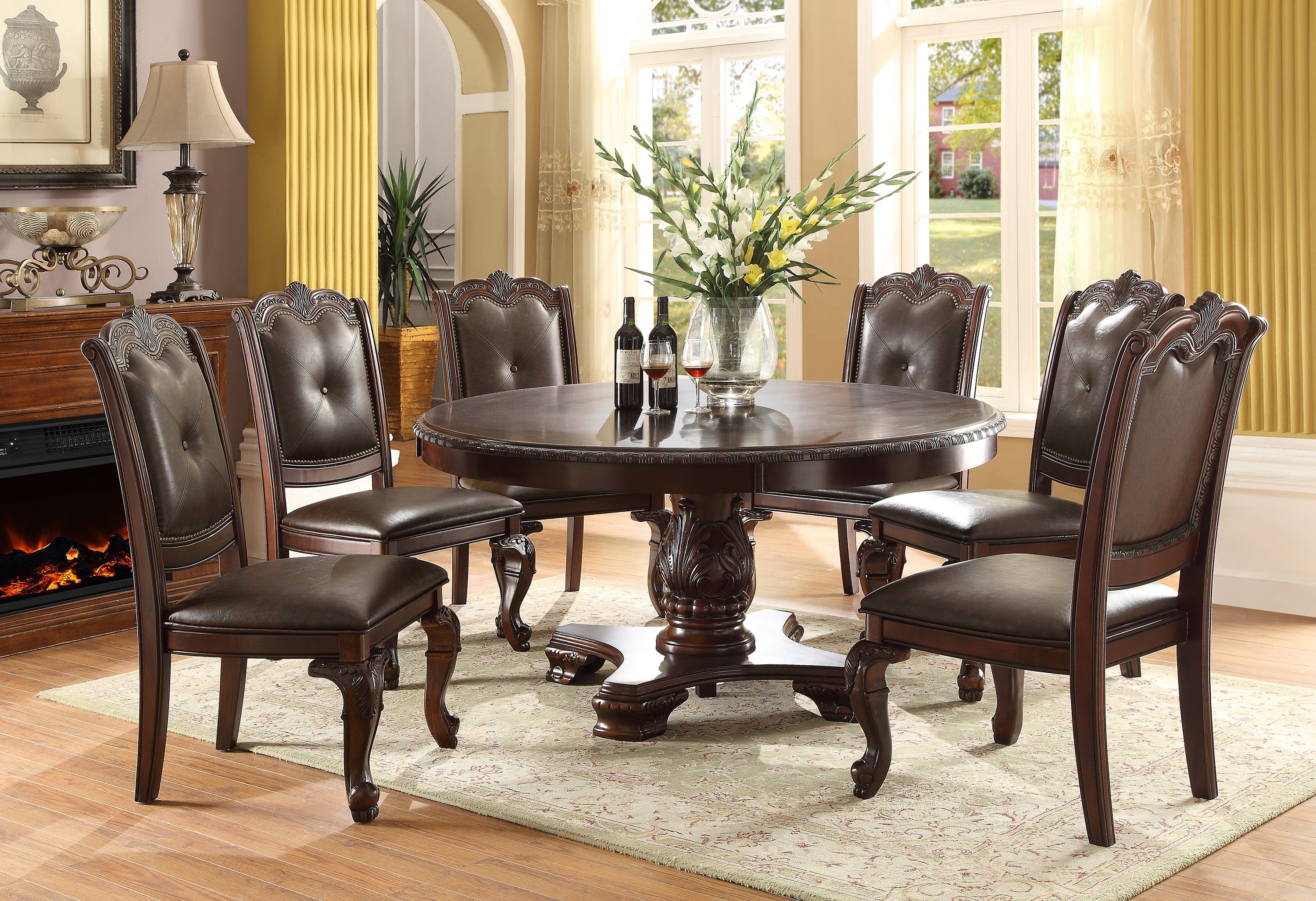 Kiera Brown Side Chair, Set of 2 - 2150S - Bien Home Furniture & Electronics