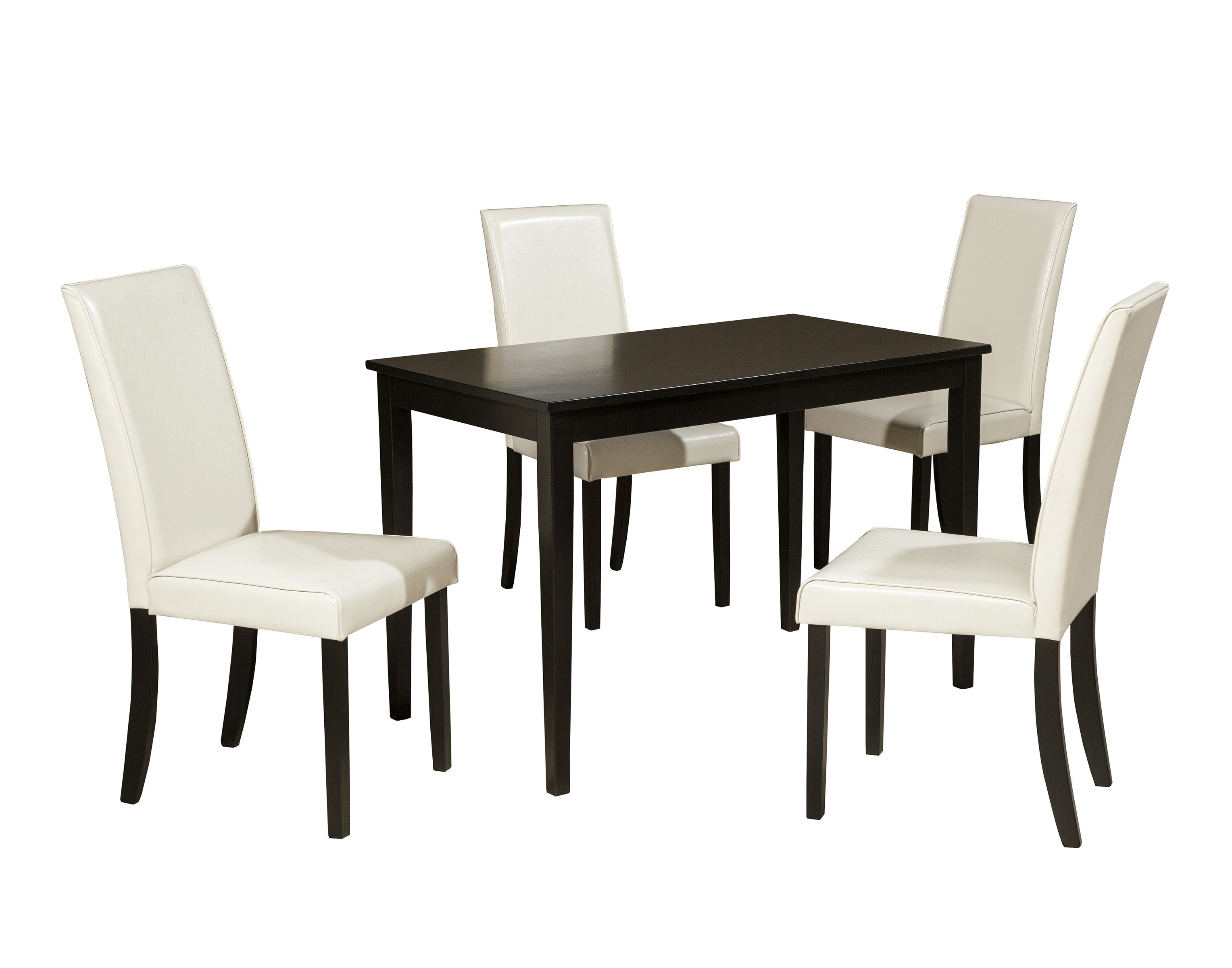 Kimonte Dark Brown/Ivory 5-Piece Rectangular Dining Set - SET | D250-25 | D250-01(2) - Bien Home Furniture & Electronics