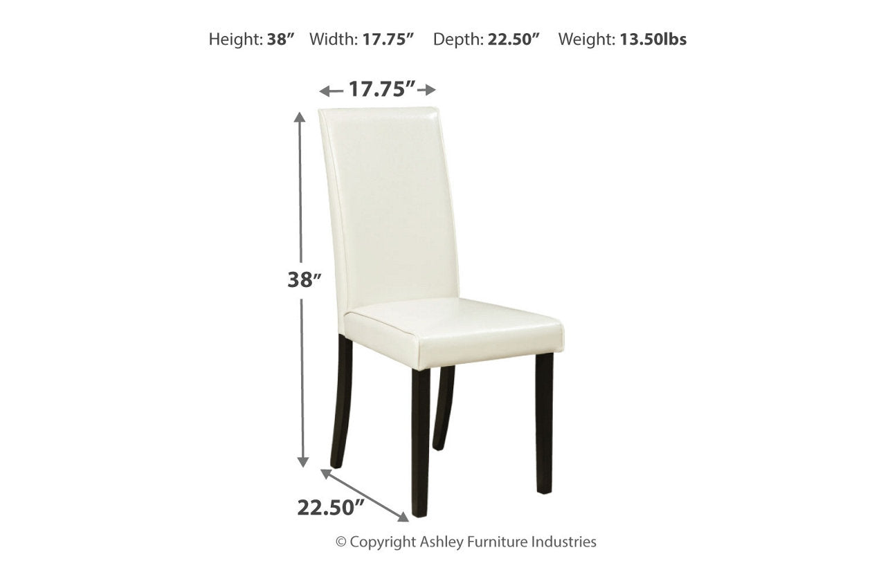 Kimonte Ivory Dining Chair, Set of 2 - D250-01 - Bien Home Furniture & Electronics
