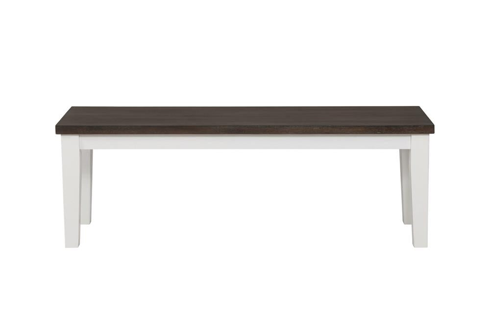 Kingman Espresso/White Rectangular Bench - 109543 - Bien Home Furniture &amp; Electronics