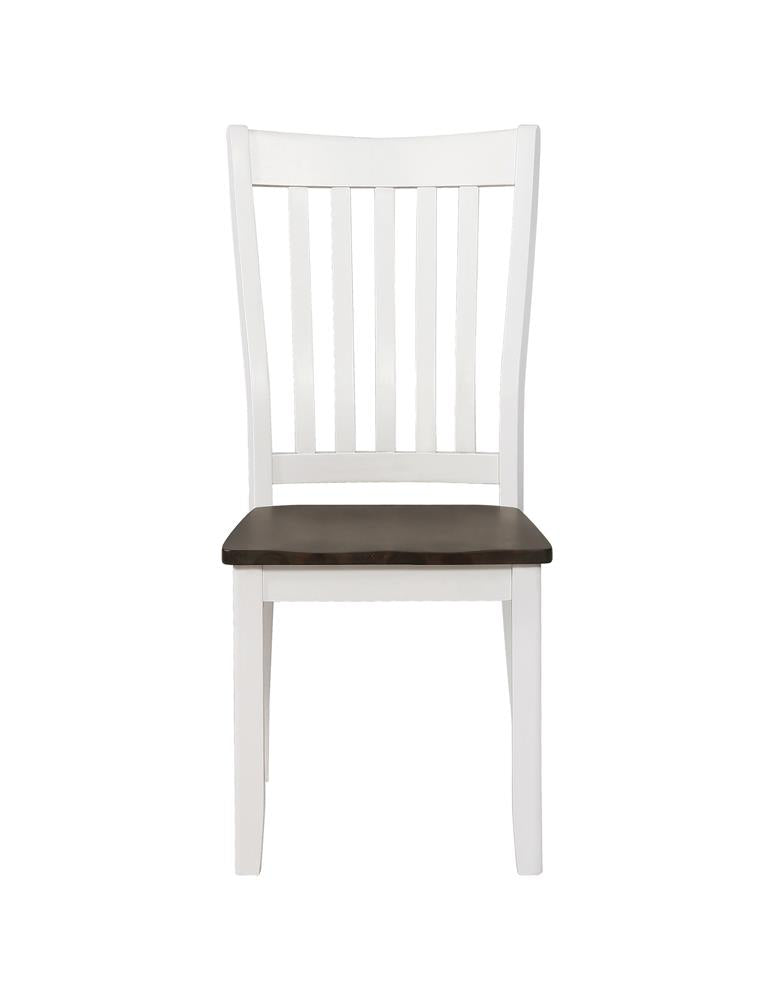 Kingman Espresso/White Slat Back Dining Chairs, Set of 2 - 109542 - Bien Home Furniture &amp; Electronics