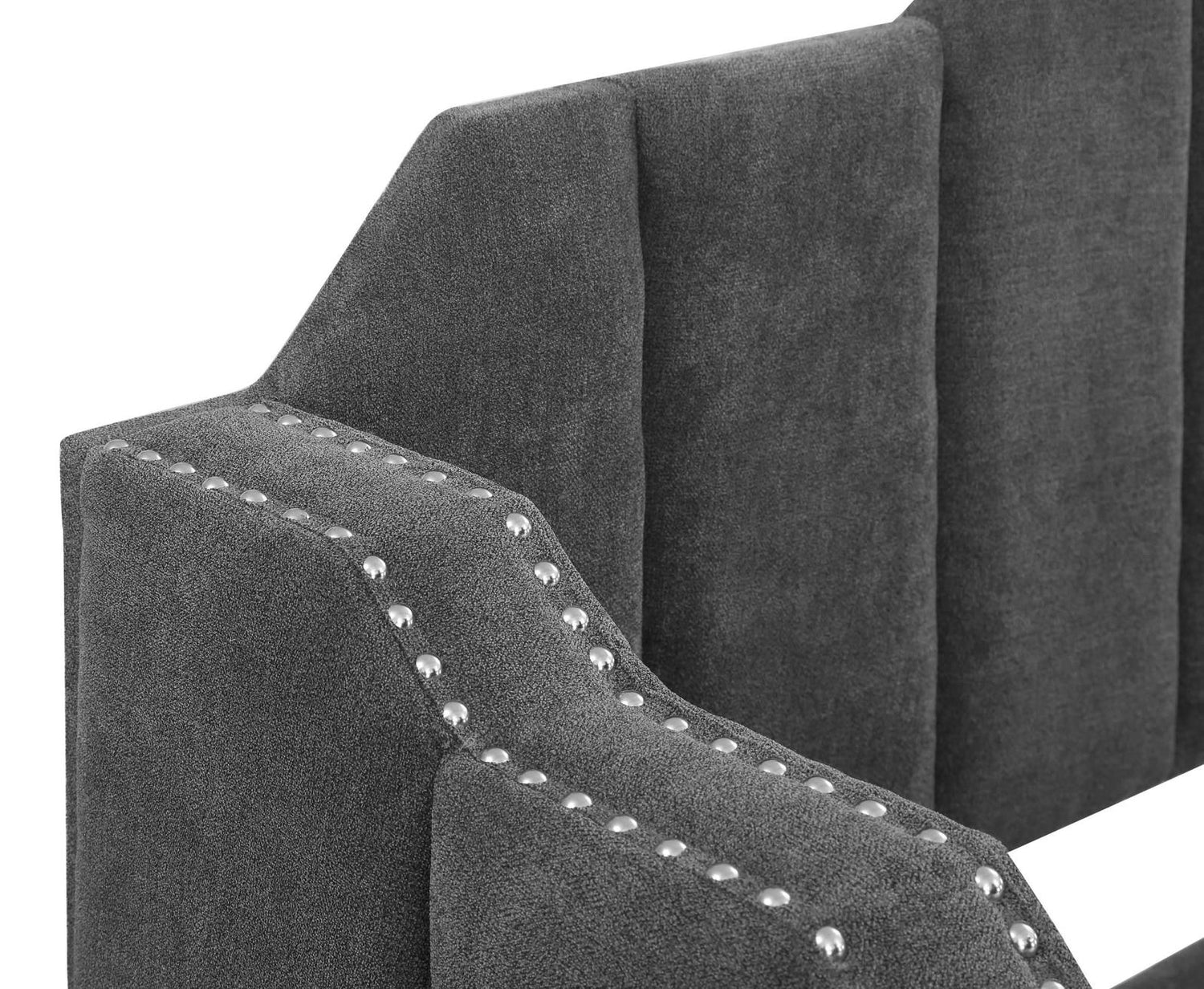 Kingston Charcoal Upholstered Twin Daybed with Trundle - 315962 - Bien Home Furniture & Electronics