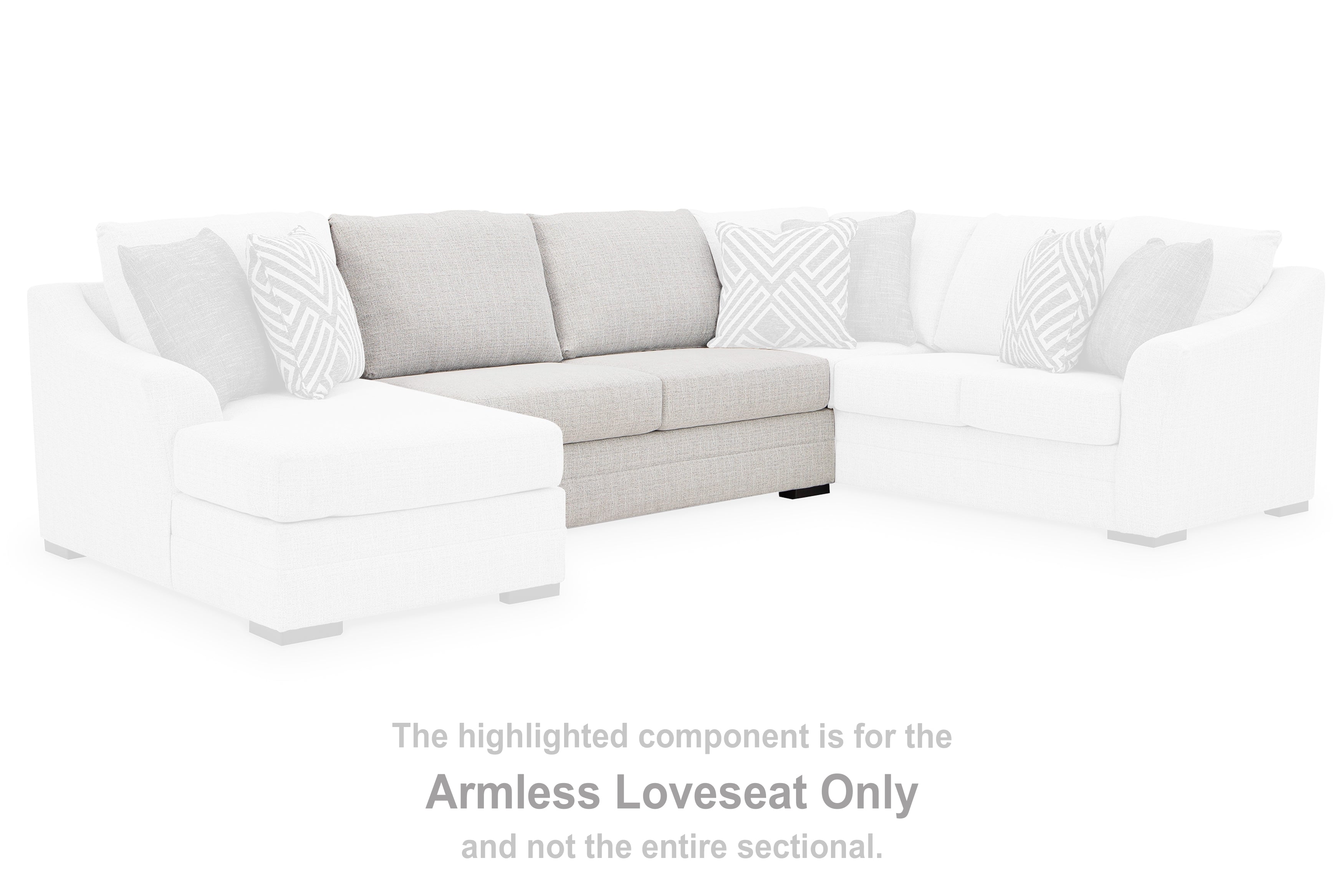 Koralynn Stone Armless Loveseat - 5410234 - Bien Home Furniture & Electronics