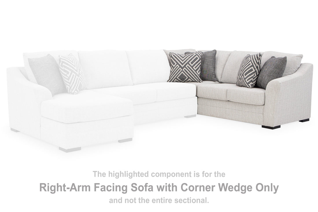 Koralynn Stone Right-Arm Facing Sofa with Corner Wedge - 5410249 - Bien Home Furniture & Electronics