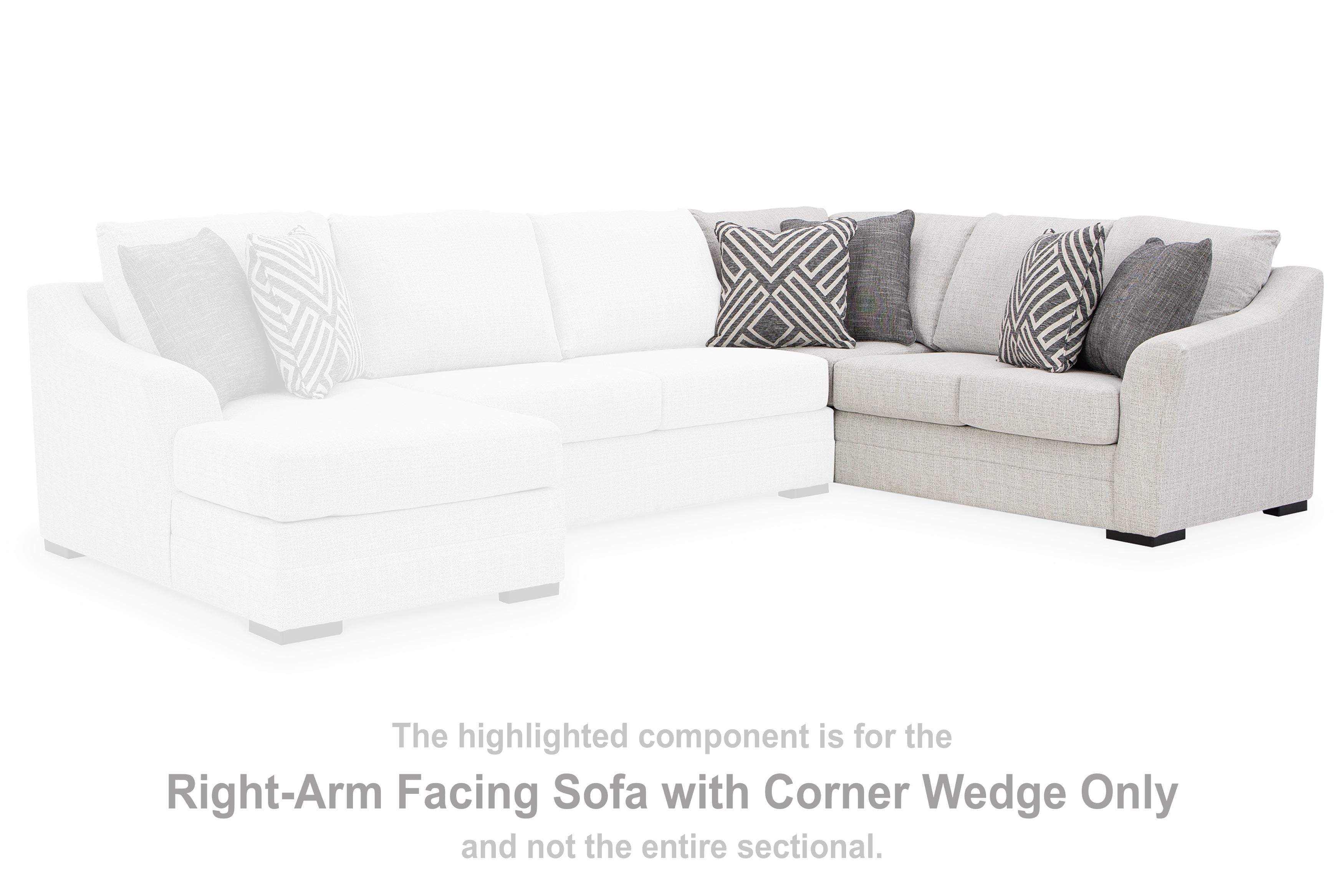 Koralynn Stone Right-Arm Facing Sofa with Corner Wedge - 5410249 - Bien Home Furniture & Electronics