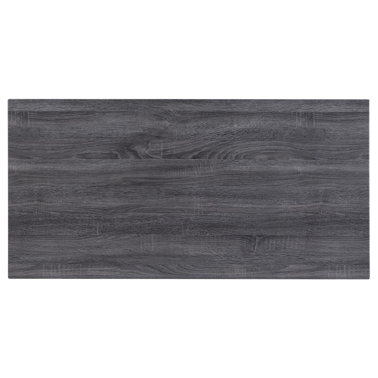 Kravitz Weathered Gray/Chrome Rectangular Writing Desk - 801271 - Bien Home Furniture & Electronics