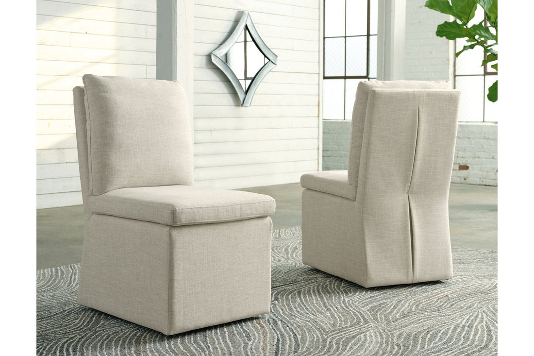 Krystanza Oatmeal Dining Chair, Set of 2 - D766-02 - Bien Home Furniture &amp; Electronics