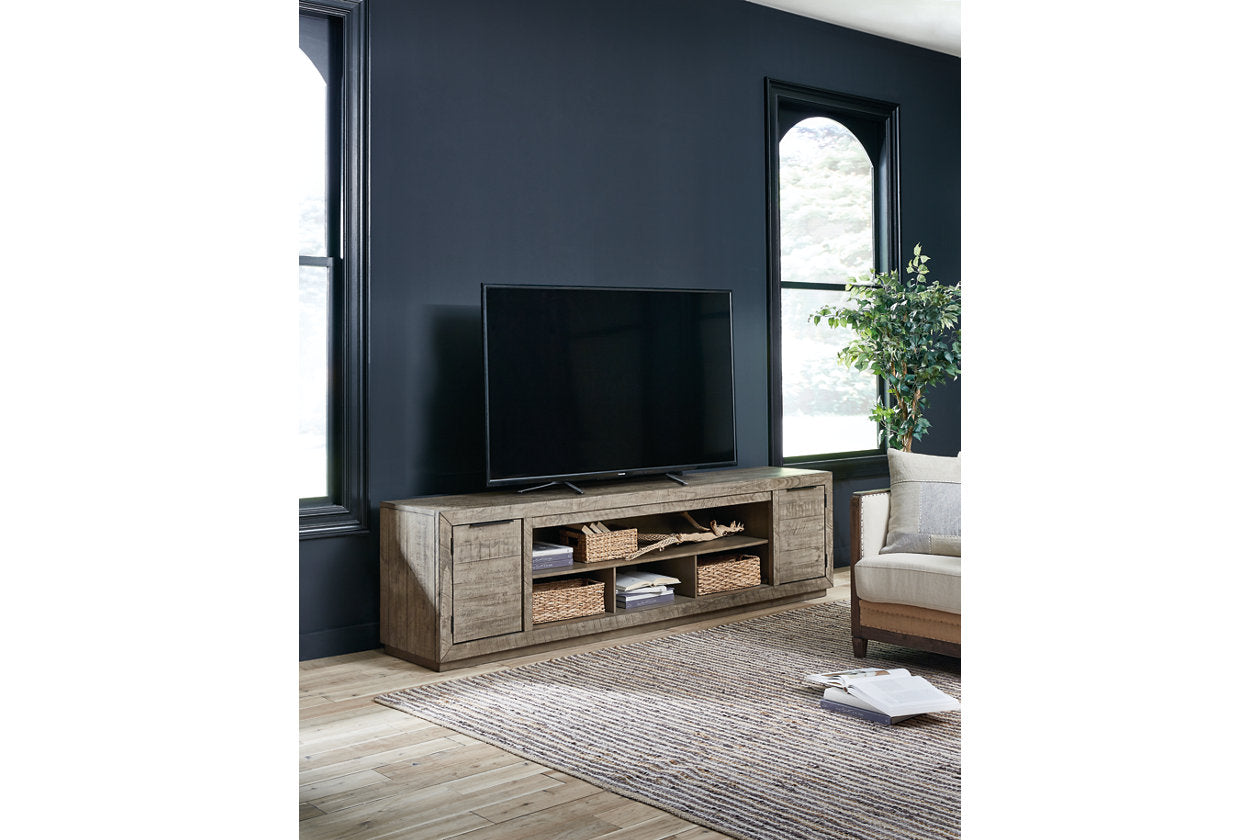 Krystanza Weathered Gray 92" TV Stand - W760-78 - Bien Home Furniture & Electronics