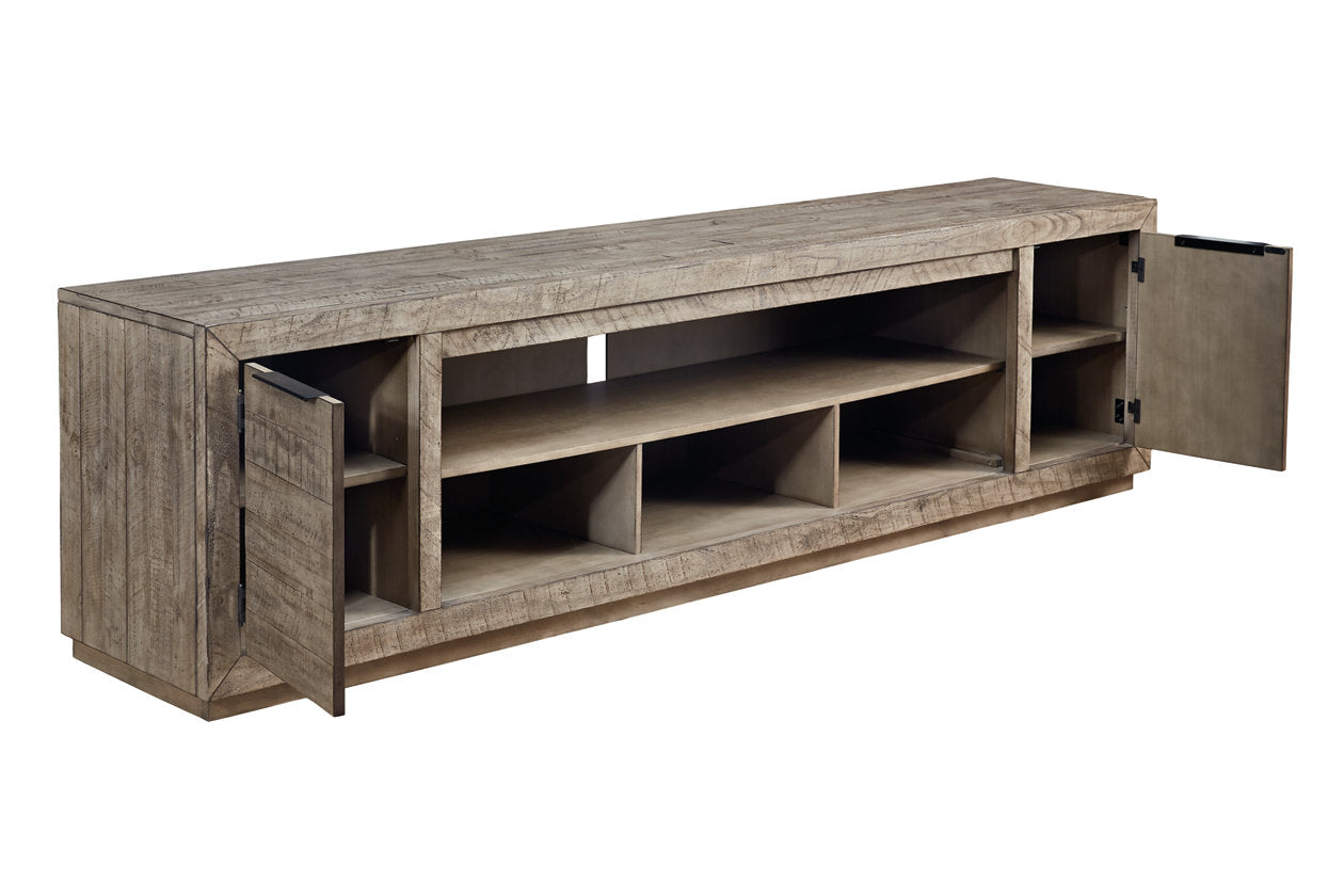 Krystanza Weathered Gray 92" TV Stand - W760-78 - Bien Home Furniture & Electronics