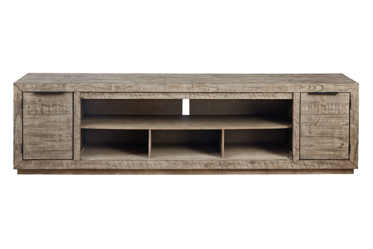 Krystanza Weathered Gray 92" TV Stand - W760-78 - Bien Home Furniture & Electronics