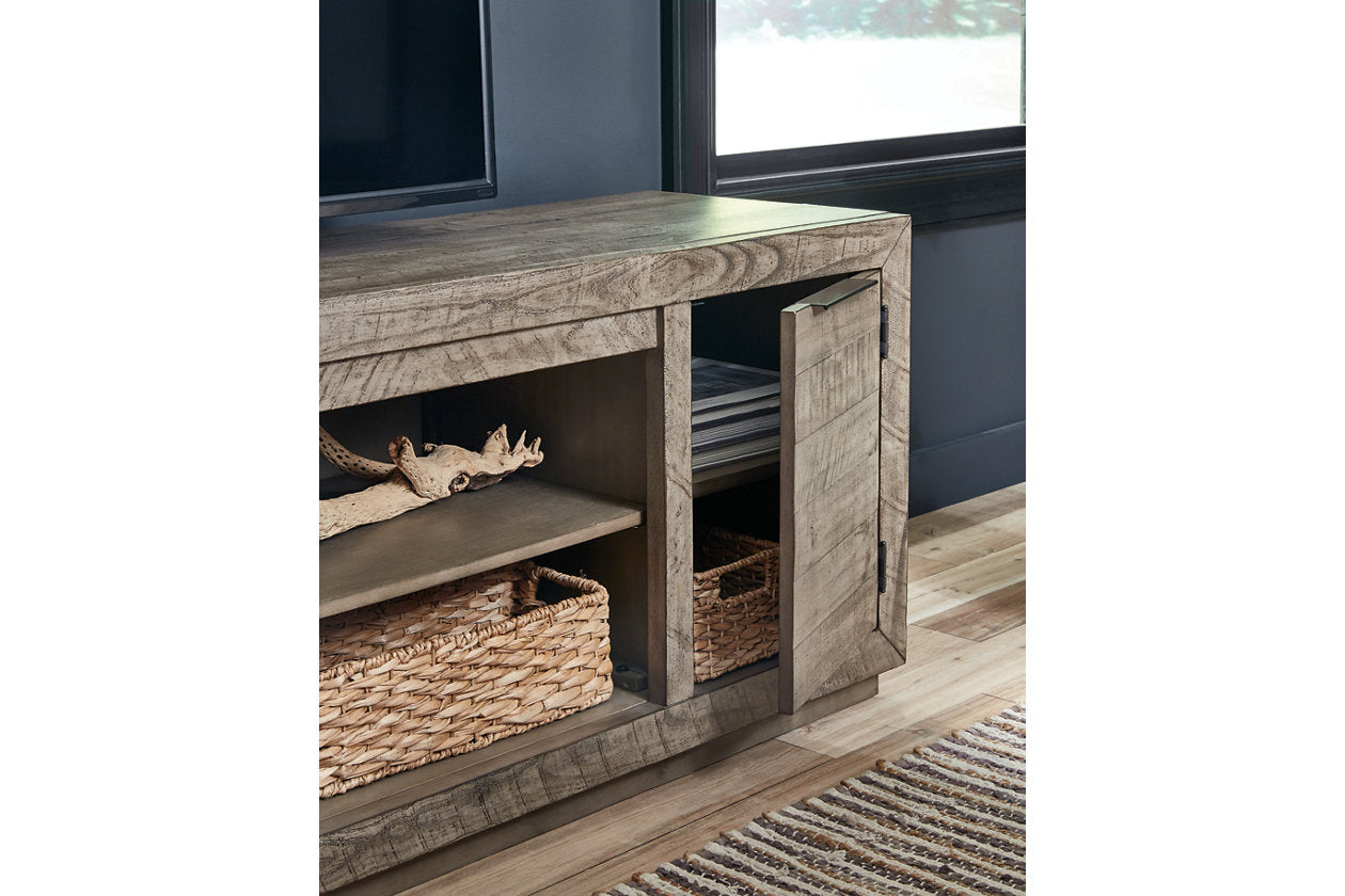 Krystanza Weathered Gray 92" TV Stand - W760-78 - Bien Home Furniture & Electronics