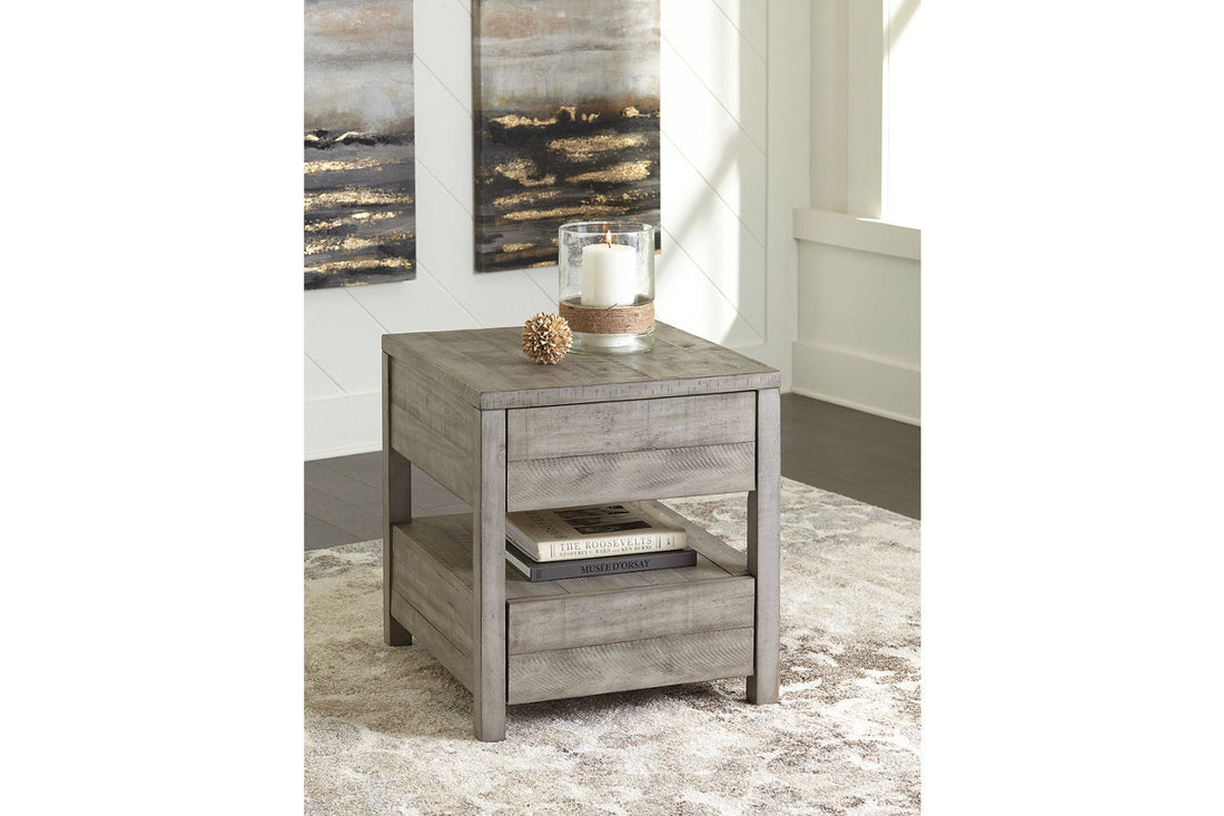 Krystanza Weathered Gray End Table - T990-3 - Bien Home Furniture &amp; Electronics