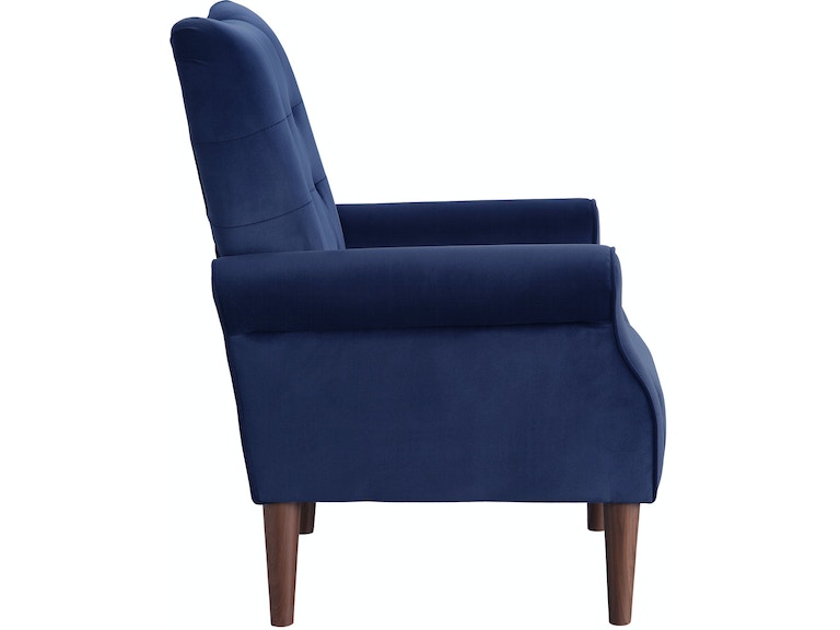 Kyrie Blue Velvet Accent Chair - 1046BU-1 - Bien Home Furniture & Electronics