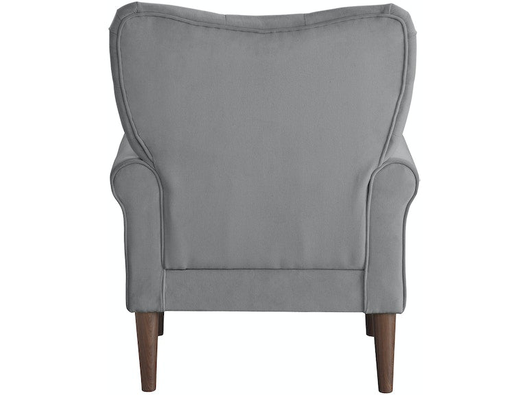 Kyrie Dark Gray Velvet Accent Chair - 1046DG-1 - Bien Home Furniture & Electronics