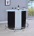 Lacewing Glossy Black/White 1-Shelf Bar Unit - 100654 - Bien Home Furniture & Electronics