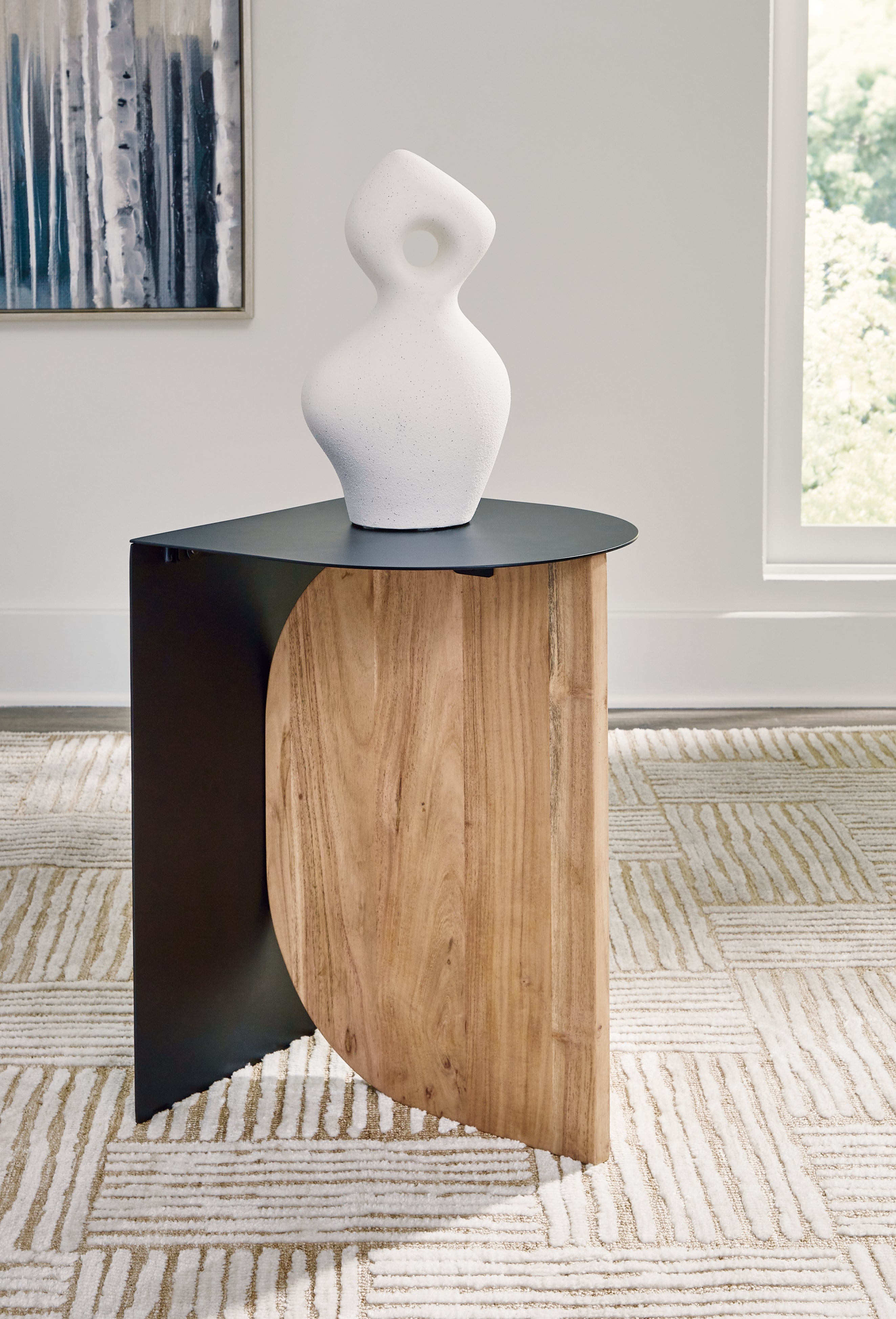 Ladgate Black/Natural Accent Table - A4000628 - Bien Home Furniture &amp; Electronics