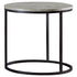Lainey Faux Marble Round Top End Table Gray/Gunmetal - 736027 - Bien Home Furniture & Electronics