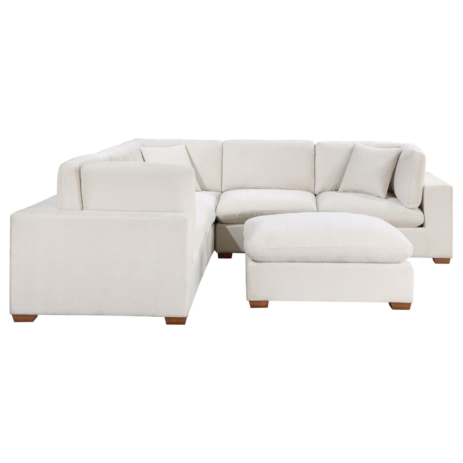 Lakeview 5-piece Upholstered Modular Sectional Sofa Ivory - 551461-SETB - Bien Home Furniture & Electronics