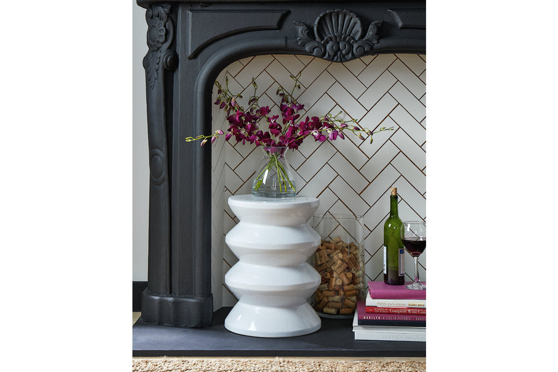 Lakiness White Stool - A3000617 - Bien Home Furniture & Electronics